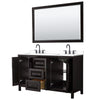 Custom image for Dark Espresso with Matte Black Trim / White Cultured Marble / 58