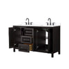 Custom image for Dark Espresso with Matte Black Trim / White Cultured Marble / No Mirror