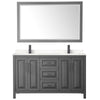 Custom image for Dark Gray with Matte Black Trim / Carrara Cultured Marble / 58