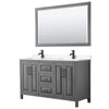 Custom image for Dark Gray with Matte Black Trim / Carrara Cultured Marble / 58
