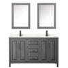 Custom image for Dark Gray with Matte Black Trim / Carrara Cultured Marble / Medicine Cabinets