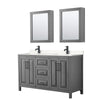 Custom image for Dark Gray with Matte Black Trim / Carrara Cultured Marble / Medicine Cabinets