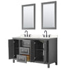 Custom image for Dark Gray with Matte Black Trim / Carrara Cultured Marble / 24