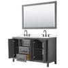 Custom image for Dark Gray with Matte Black Trim / Carrara Cultured Marble / 58