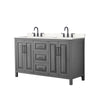 Custom image for Dark Gray with Matte Black Trim / Carrara Cultured Marble / No Mirror