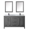 Custom image for Dark Gray with Matte Black Trim / White Carrara Marble / Medicine Cabinets