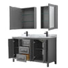 Custom image for Dark Gray with Matte Black Trim / White Carrara Marble / Medicine Cabinets