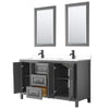 Custom image for Dark Gray with Matte Black Trim / White Cultured Marble / 24