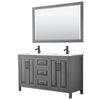 Custom image for Dark Gray with Matte Black Trim / White Cultured Marble / 58