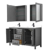 Custom image for Dark Gray with Matte Black Trim / White Cultured Marble / Medicine Cabinets