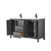 Custom image for Dark Gray with Matte Black Trim / White Cultured Marble / No Mirror