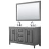 Custom image for Dark Gray with Matte Black Trim / White Cultured Marble / 58