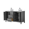 Custom image for Dark Gray with Matte Black Trim / White Cultured Marble / No Mirror