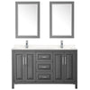 Custom image for Dark Gray with Polished Chrome Trim / Carrara Cultured Marble / 24