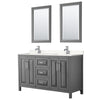 Custom image for Dark Gray with Polished Chrome Trim / Carrara Cultured Marble / 24