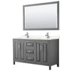 Custom image for Dark Gray with Polished Chrome Trim / Carrara Cultured Marble / 58