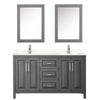 Custom image for Dark Gray with Polished Chrome Trim / Carrara Cultured Marble / Medicine Cabinets