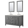 Custom image for Dark Gray with Polished Chrome Trim / Carrara Cultured Marble / 24