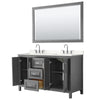 Custom image for Dark Gray with Polished Chrome Trim / Carrara Cultured Marble / 58