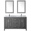 Custom image for Dark Gray with Polished Chrome Trim / White Carrara Marble / 24