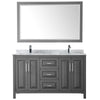Custom image for Dark Gray with Polished Chrome Trim / White Carrara Marble / 58
