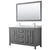 Custom image for Dark Gray with Polished Chrome Trim / White Carrara Marble / 58