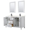Custom image for White with Matte Black Trim / Carrara Cultured Marble / 24
