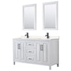 Custom image for White with Matte Black Trim / Carrara Cultured Marble / 24