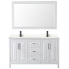 Custom image for White with Matte Black Trim / Carrara Cultured Marble / 58