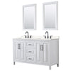 Custom image for White with Matte Black Trim / Carrara Cultured Marble / 24