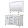 Custom image for White with Matte Black Trim / Carrara Cultured Marble / 58