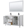 Custom image for White with Matte Black Trim / White Cultured Marble / 58