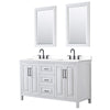Custom image for White with Matte Black Trim / White Cultured Marble / 24