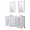 Custom image for White with Brushed Gold Trim / Carrara Cultured Marble / 24