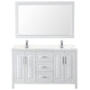 Custom image for White with Polished Chrome Trim / Carrara Cultured Marble / 58