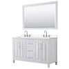 Custom image for White with Polished Chrome Trim / Carrara Cultured Marble / 58