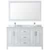 Custom image for White with Polished Chrome Trim / White Carrara Marble / 58