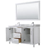 Custom image for White with Polished Chrome Trim / White Carrara Marble / 58