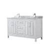 Custom image for White with Polished Chrome Trim / White Carrara Marble / No Mirror