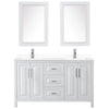 Custom image for White with Polished Chrome Trim / White Cultured Marble / 24