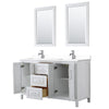 Custom image for White with Polished Chrome Trim / White Cultured Marble / 24