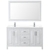Custom image for White with Polished Chrome Trim / White Cultured Marble / 58