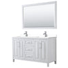 Custom image for White with Polished Chrome Trim / White Cultured Marble / 58