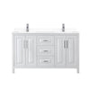 Custom image for White with Polished Chrome Trim / White Cultured Marble / No Mirror