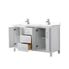 Custom image for White with Polished Chrome Trim / White Cultured Marble / No Mirror
