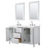 Custom image for White with Polished Chrome Trim / White Cultured Marble / 24