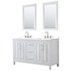 Custom image for White with Polished Chrome Trim / White Cultured Marble / 24