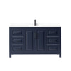 Custom image for Dark Blue with Matte Black Trim / White Cultured Marble / No Mirror