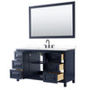 Custom image for Dark Blue with Matte Black Trim / White Cultured Marble / 58