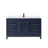 Custom image for Dark Blue with Matte Black Trim / White Quartz / No Mirror